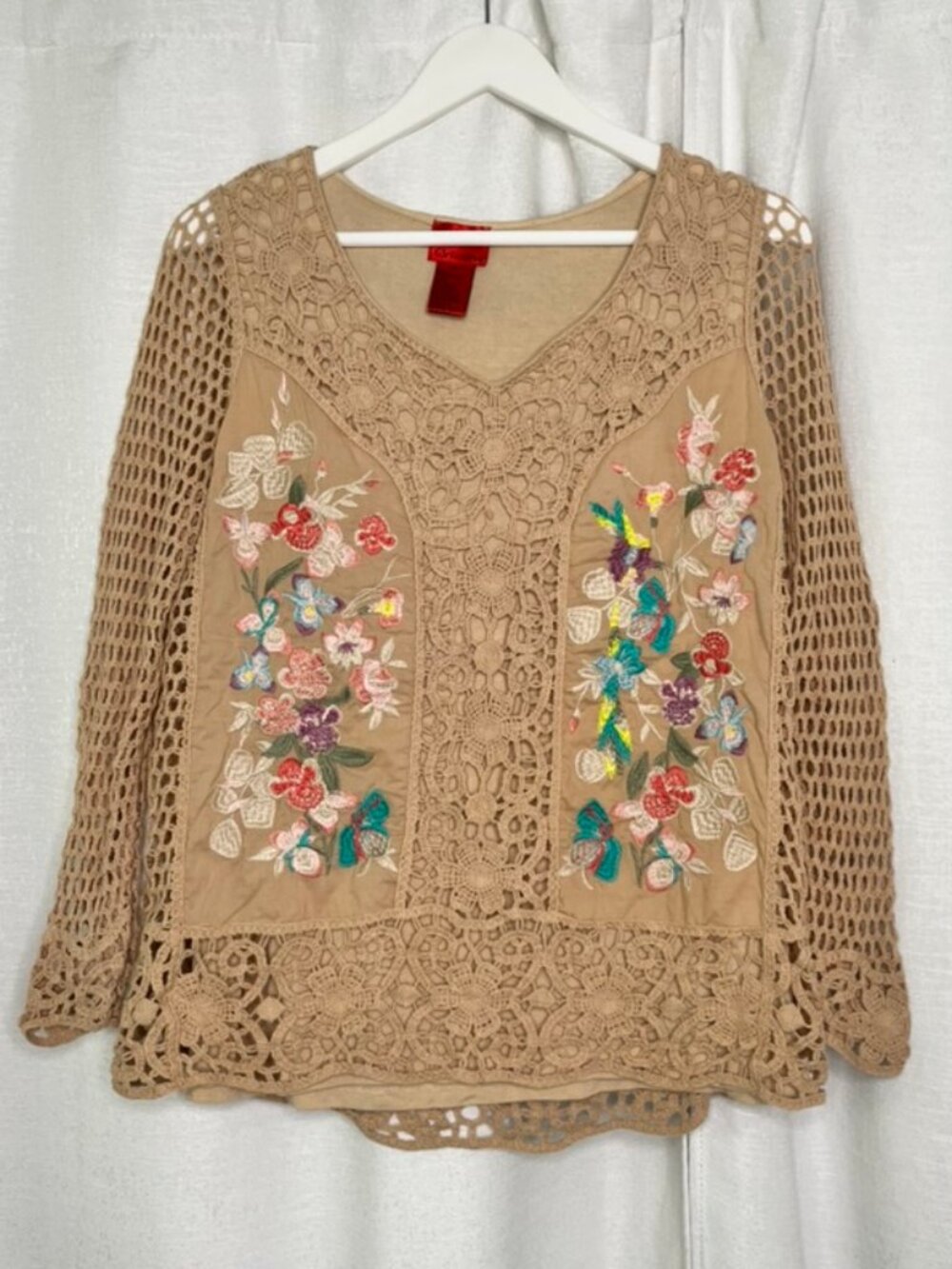 V Cristina Crochet Top Size Medium
